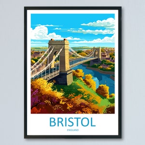Bristol Travel Print Wall Art Bristol Wall Hanging Home Décor Bristol Gift Art Lovers England Art Lover Gift Bristol Bridge City Art Print