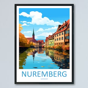 Nuremberg Travel Print Wall Art Nuremberg Wall Hanging Home Decoration Nuremberg Gift Art Lovers Wall Art Print Art Nuremberg Germany Poster