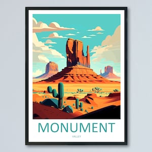 Monument Valley Travel Print Wall Art Monument Valley Wall Hanging Home Decor Arizona Art Gift Monument Valley Lovers Arizona Desert Art