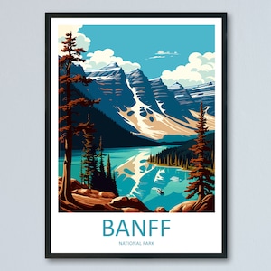 Banff National Park Travel Print Wall Art Banff Wall Hanging Home Décor Banff Gift Art Lovers Canada Art Lover Gift