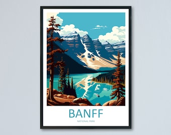 Banff National Park Travel Print Wall Art Banff Wall Hanging Home Décor Banff Gift Art Lovers Canada Art Lover Gift