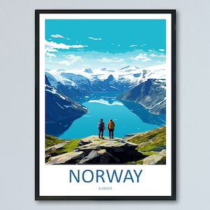 The Fjords Travel Print The Fjords Norway Home Décor The Fjords Art Print Norwegian Mountains Room Print For Scandinavian Mountains Gift Art