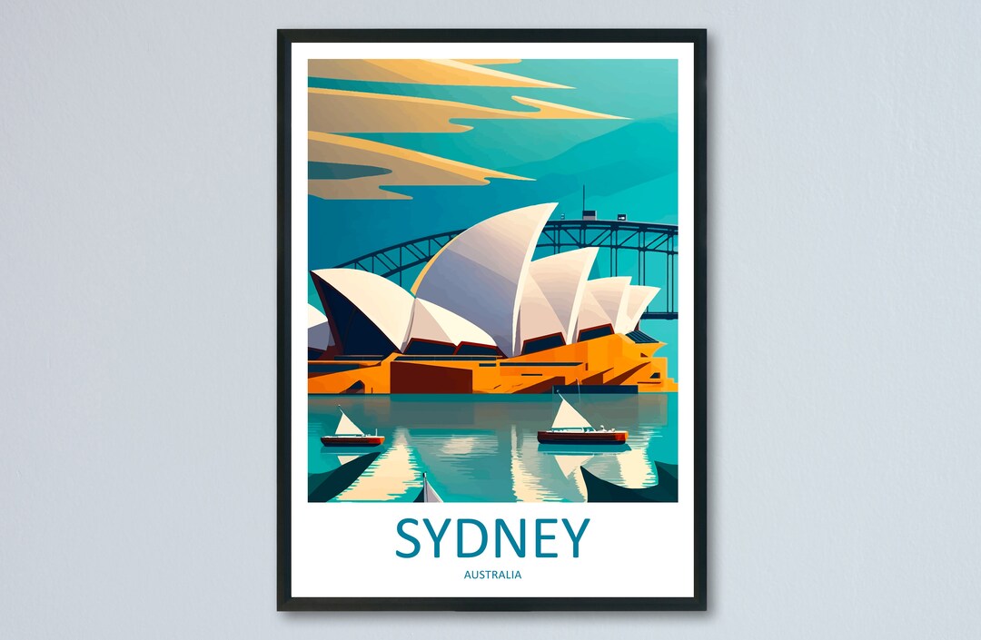 Sydney Opera House Travel Print Wall Art Sydney Wall Hanging Home Décor