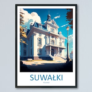 Suwałki Travel Print Wall Art Suwałki Wall Hanging Home Décor Suwałki Gift Art Lovers Poland Art Lover Gift Suwałki Travel Wall Art