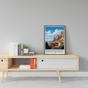 Montserrat Travel Print Wall Art Montserrat Wall Hanging Home Décor Montserrat Gift Art Lovers Spain Art Lover Gift Montserrat Print Spain image 4