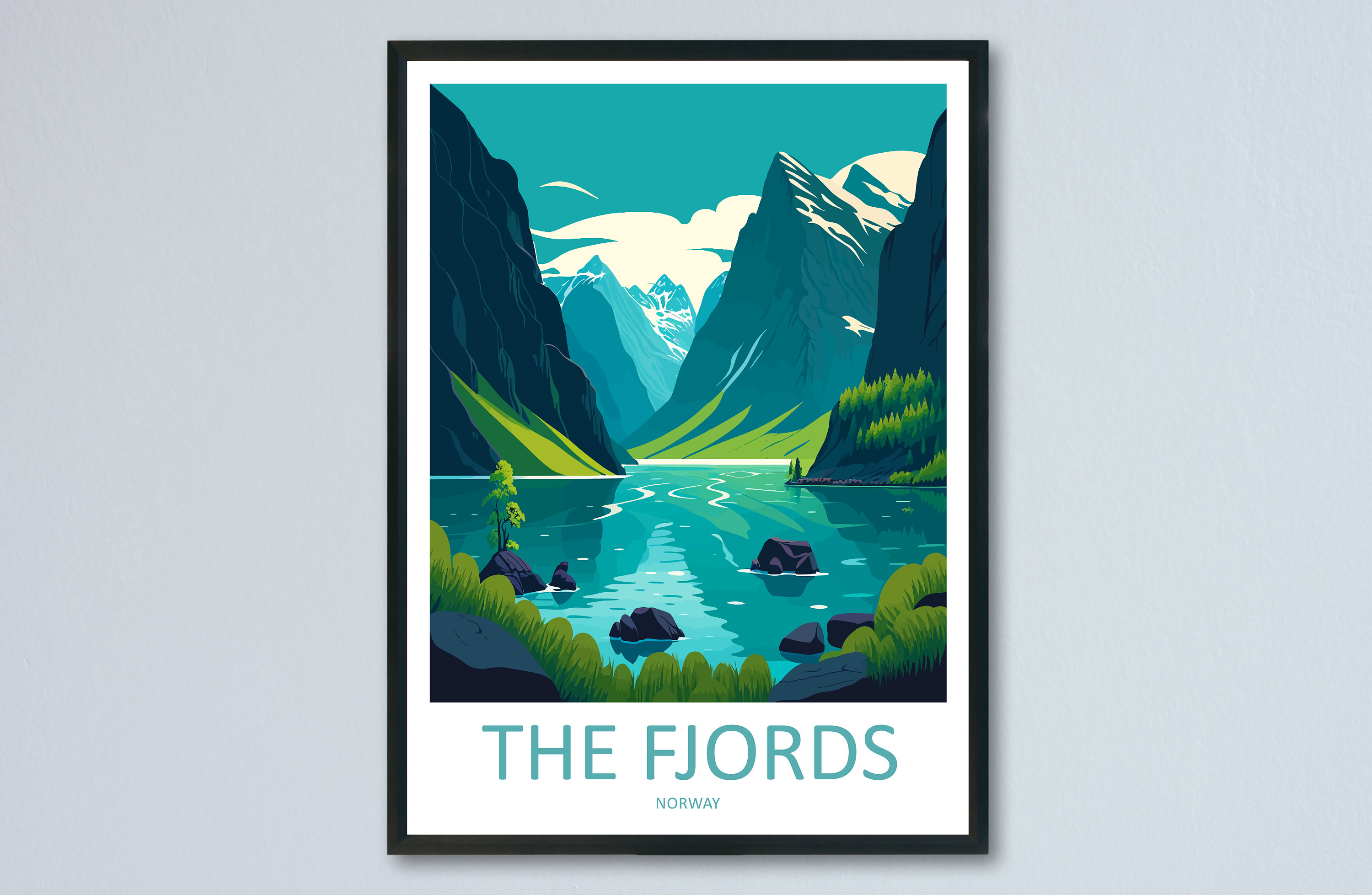 The Fjords Travel Print the Fjords Norway Home Décor pic
