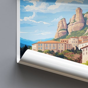 Montserrat Travel Print Wall Art Montserrat Wall Hanging Home Décor Montserrat Gift Art Lovers Spain Art Lover Gift Montserrat Print Spain image 7