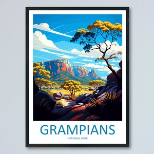 Grampians National Park Travel Print Wall Art Grampians Wall Hanging Home Décor Grampians Gift Art Lovers Wall Art Australia Travel Print
