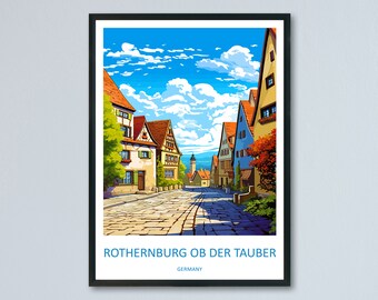 Rothenburg Ob Der Tauber Travel Print Wall Art Rothenburg Ob Der Tauber Wall Hanging Home Décor Rothenburg Ob Der Tauber Gift Art Lovers
