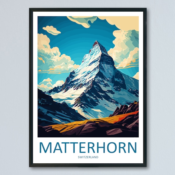 Matterhorn Travel Print Wall Art Matterhorn Wall Hanging Home Décor Matterhorn Gift Art Lovers Switzerland Art Lover Gift Matterhorn Travel