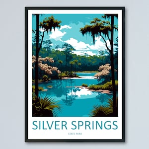 Silver Springs State Park Travel Print Wall Art Silver Springs State Park Wall Hanging Home Décor Silver Springs State Park Gift Art Lovers