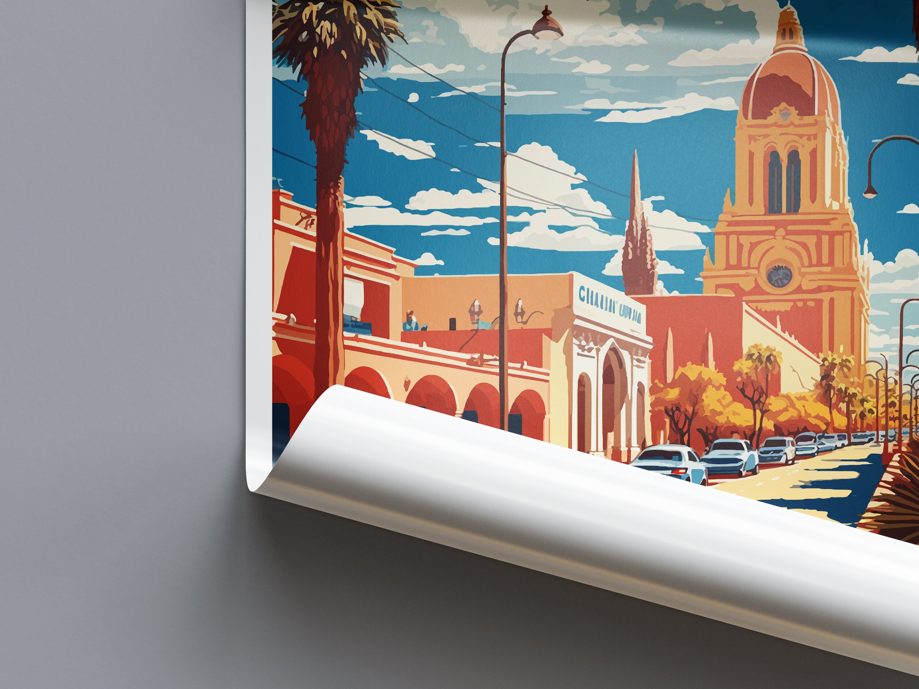 TUMOVO Quadro Su Tela Jalisco Mexico Skyline - Set 5 Pezzi Panorama Di Guadalajara - Decorazione Moderna Per Soggiorno, Camera Da Letto, Ufficio - 150x100 Cm - 3