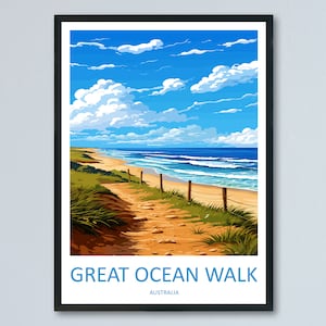Impresión de viaje Great Ocean Walk Arte de pared Great Ocean Walk Colgante de pared Decoración del hogar Great Ocean Walk Regalo Arte de pared para amantes del arte Póster de Australia