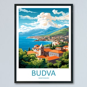 Budva Print Budva Home Décor Landschaft Kunst Druck Budva Wandkunst für Kroatien Enthusiast Geschenk Wandbehang