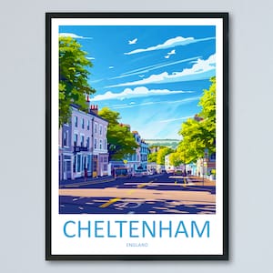 Cheltenham Travel Print Wall Art Cheltenham Wall Hanging Home Décor Cheltenham Gift Art Lovers England Art Lover Gift Cheltenham Art