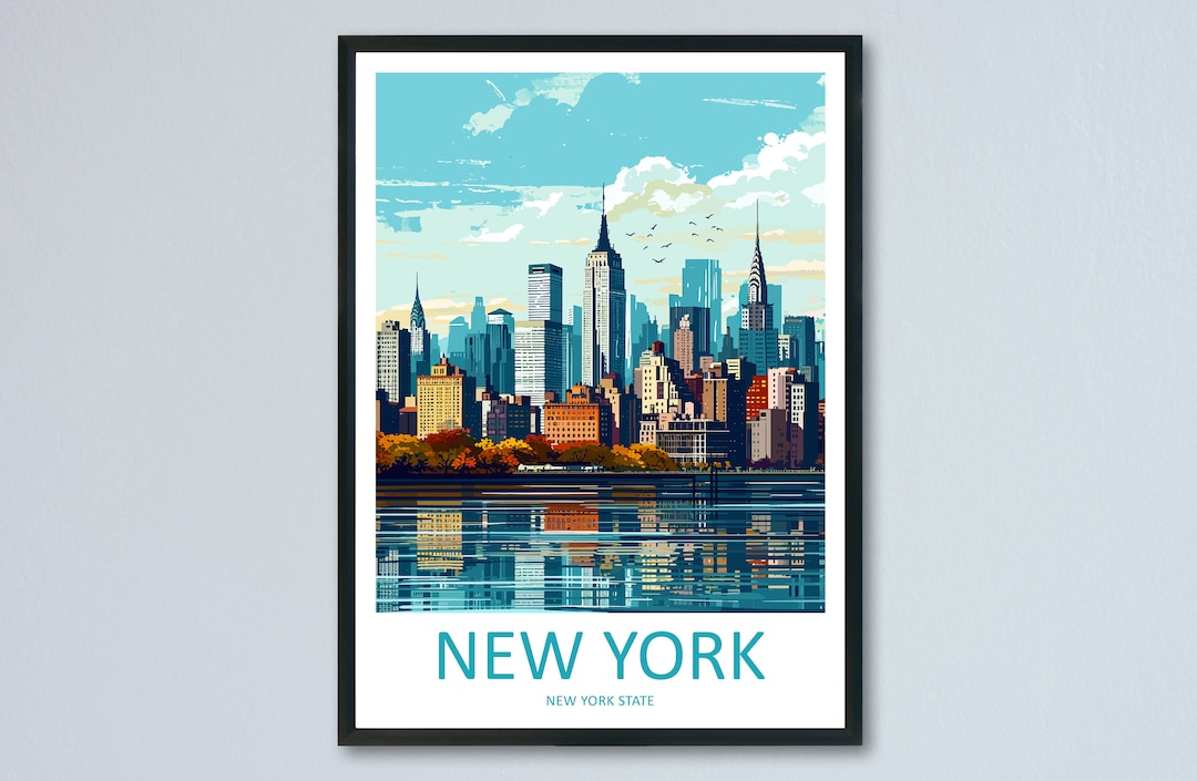 New York Travel Print Wall Art New York Wall Hanging Home Décor New ...