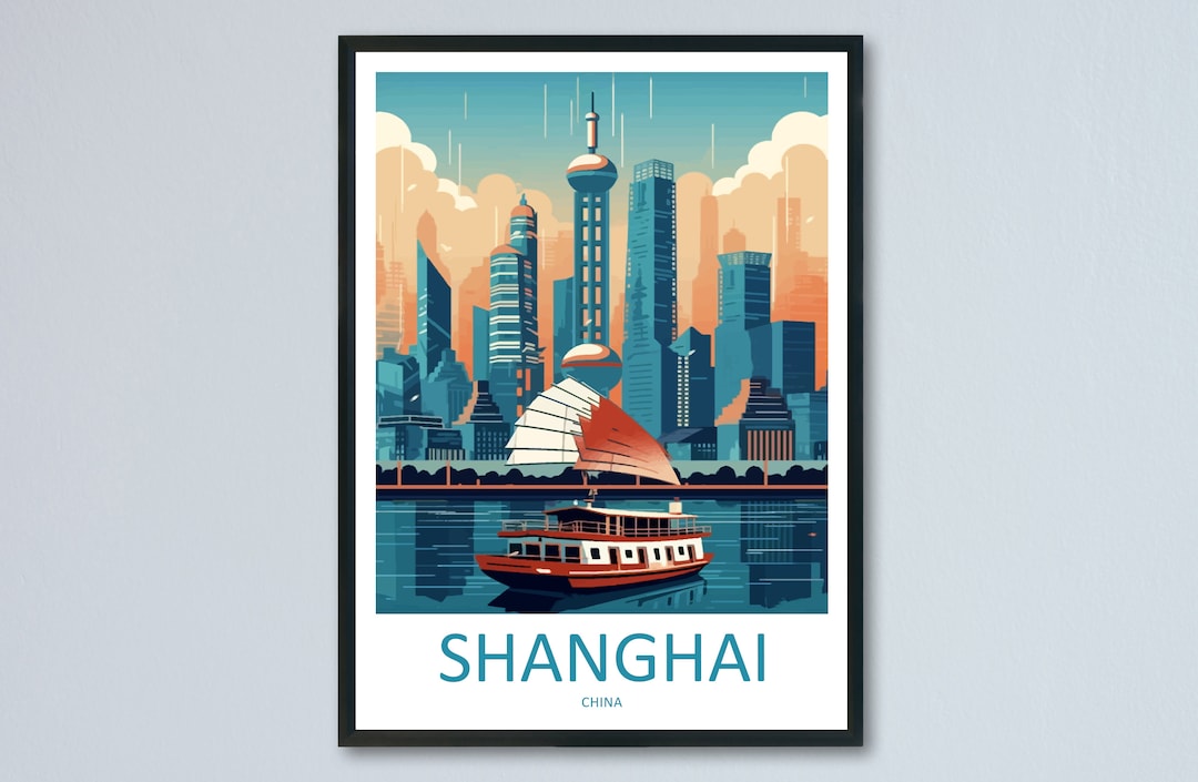 Shanghai Travel Print Wall Art Shanghai Wall Hanging Home Décor Gift