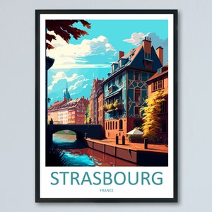 Arte de parede de impressão de viagem de Estrasburgo Arte de parede de Estrasburgo Decoração para casa Estrasburgo França Presente Amantes da arte Arte de parede Impressão de arte Arte de Estrasburgo
