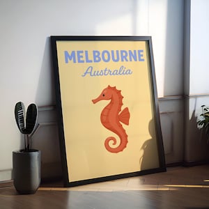 Melbourne Preppy Poster Wall Art Melbourne Wall Decor Home Décor Melbourne Gift Australia Art Lover Gift, Travel Souvenir Print