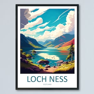 Loch Ness Print Loch Ness Home Décor Landscape Art Print Loch Ness Wall Art for Scotland Enthusiast Gift Wall Hanging Loch Ness Scotland Art