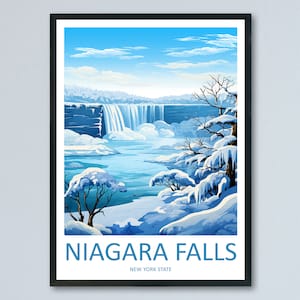 Niagara Falls Travel Print Wall Art Niagara Falls Wall Hanging Home Décor Niagara Falls Gift Art Lovers New York State Art Gift Lover Print