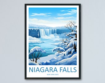 Niagara Falls Travel Print Wall Art Niagara Falls Wall Hanging Home Décor Niagara Falls Gift Art Lovers New York State Art Gift Lover Print
