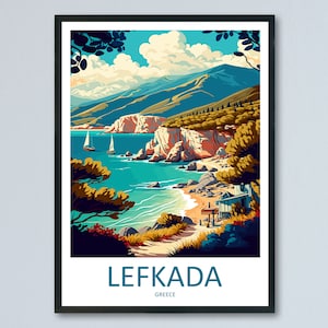 Lefkada Travel Print Wall Art Lefkada Greece Wall Hanging Home Decoration Lefkada Gift Art Lovers Wall Art Print Lefkada Greece Wall Art