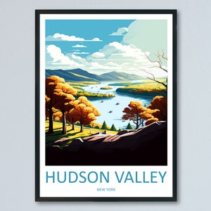 Hudson Valley Travel Print Wall Art Hudson Valley Wall Hanging Home Décor Hudson Valley Gift Art Lovers New York State Art Gift Lover Print