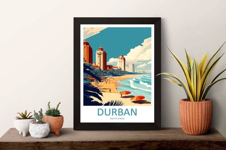 Durban Travel Print Wall Art Durban Wall Hanging Home Décor Etsy