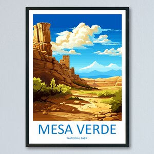 Mesa Verde National Park Travel Print Wall Art Mesa Verde Wall Hanging Home Décor Mesa Verde Gift Art Lovers Colorado Art Gift Lover Print