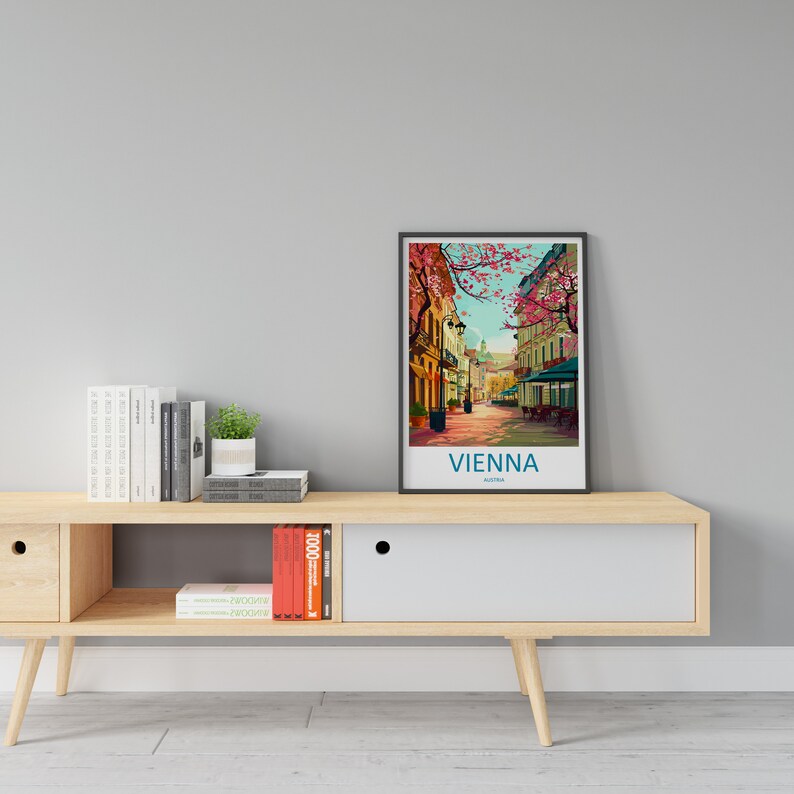 Vienna Travel Print Wall Art Vienna Wall Hanging Home Decoration Vienna Gift Art Lovers Wall Art Print Art Vienna Wall Print Austria Art image 4