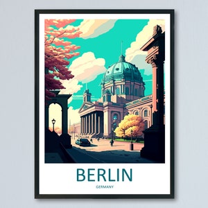 Berlin Reise Print Wand Kunst Berlin Wandbehang Home Dekor Berlin Geschenk Kunstliebhaber Deutschland Kunst Liebhaber Geschenk Berlin Wand Dekoration Berlin Print