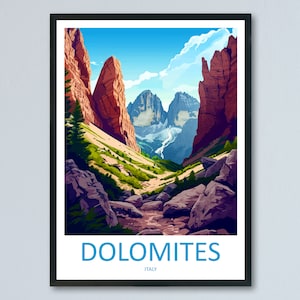 Dolomites Travel Print Dolomites Home Décor Dolomitic Alps Art Print Dolomite Mountains Room Print For Italian Mountains Gift Art Poster Art
