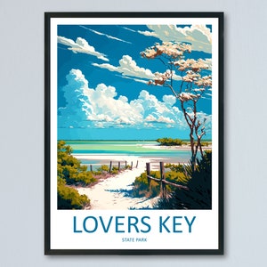 Liebhaber Schlüssel State Park Reise-Druck Wandkunst Liebhaber Schlüssel State Park Wandbehang Haus Dekor Liebhaber Schlüssel State Park Geschenk Kunstliebhaber Florida Art