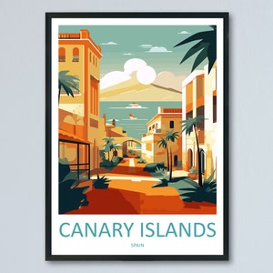 Canary Islands Travel Print Wall Art Canary Islands Wall Hanging Home Décor Canary Islands Gift Art Lovers Spain Art Lover Gift