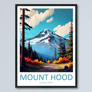 Mount Hood National Forest Travel Print Wall Art Mount Hood National Forest Wall Hanging Home Décor Mount Hood National Forest Art Gift