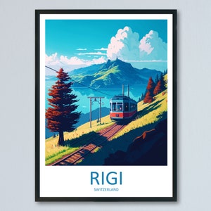 Rigi Travel Print Wall Art Rigi Wall Hanging Home Décor Rigi Gift Art Lovers Switzerland Art Lover Gift Rigi Travel Art Wall Gift