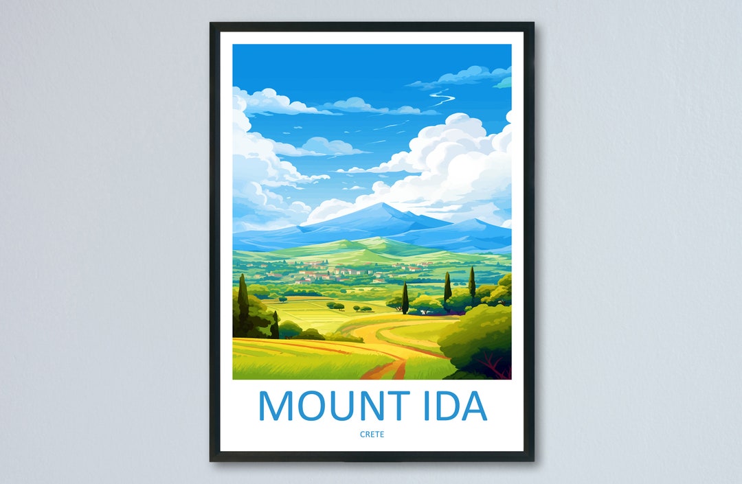 Mount Ida Travel Print Wall Art Mount Ida Wall Hanging Home Etsy