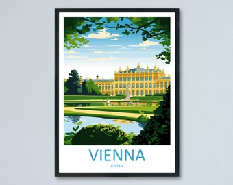 Vienna Travel Print Wall Art Vienna Wall Hanging Home Décor Vienna Gift Art Lovers Austria Art Lover Gift Vienna Travel Poster