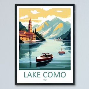 Comer See Reise Print Wand Kunst Comer See Italien Wandbehang Dekoration Comer See Geschenk Kunstliebhaber Wand Kunst Como See Italien Kunst