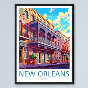 New Orleans Travel Print Wall Art New Orleans Wall Hanging Home Décor New Orleans Gift Art Lovers Gift New Orleans Print New Orleans Gift