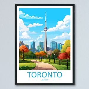 Impresión de viaje de Toronto Arte de pared Colgante de pared de Toronto Decoración del hogar Regalo de Toronto Amantes del arte Regalo para amantes del arte de Canadá Regalo de Toronto