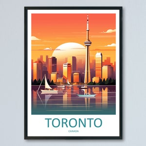 Toronto Reise Print Wand Kunst Toronto Kanada Wandbehang Dekoration Toronto Kanada Wand Kunst Geschenk Kunstliebhaber