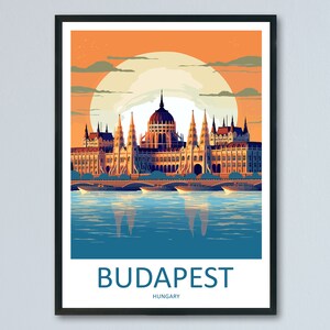 Budapest Travel Print Wall Art Budapest Wall Hanging Home Décor Budapest Gift Art Lovers Hungary Art Lover Gift Budapest Wall Décor