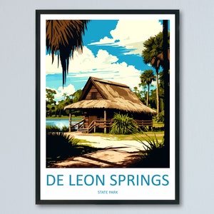 De Leon Springs State Park Travel Print Wall Art De Leon Springs Wall Hanging Home Décor De Leon Springs Gift Art Lovers Florida Art Lover