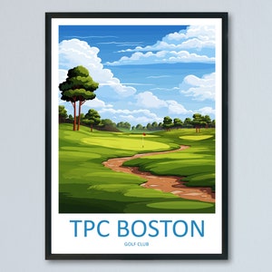 TPC Boston Golf Club Travel Print Wall Art TPC Boston Golf Wall Hanging Home Décor TPC Boston Golf Art Gift Art Lovers Golf Art