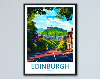 Edinburgh Cityscape Print Edinburgh Home Decor European City Art Print Edinburgh Wall Art Scotland Enthusiast Gift Wall Hanging Edinburgh