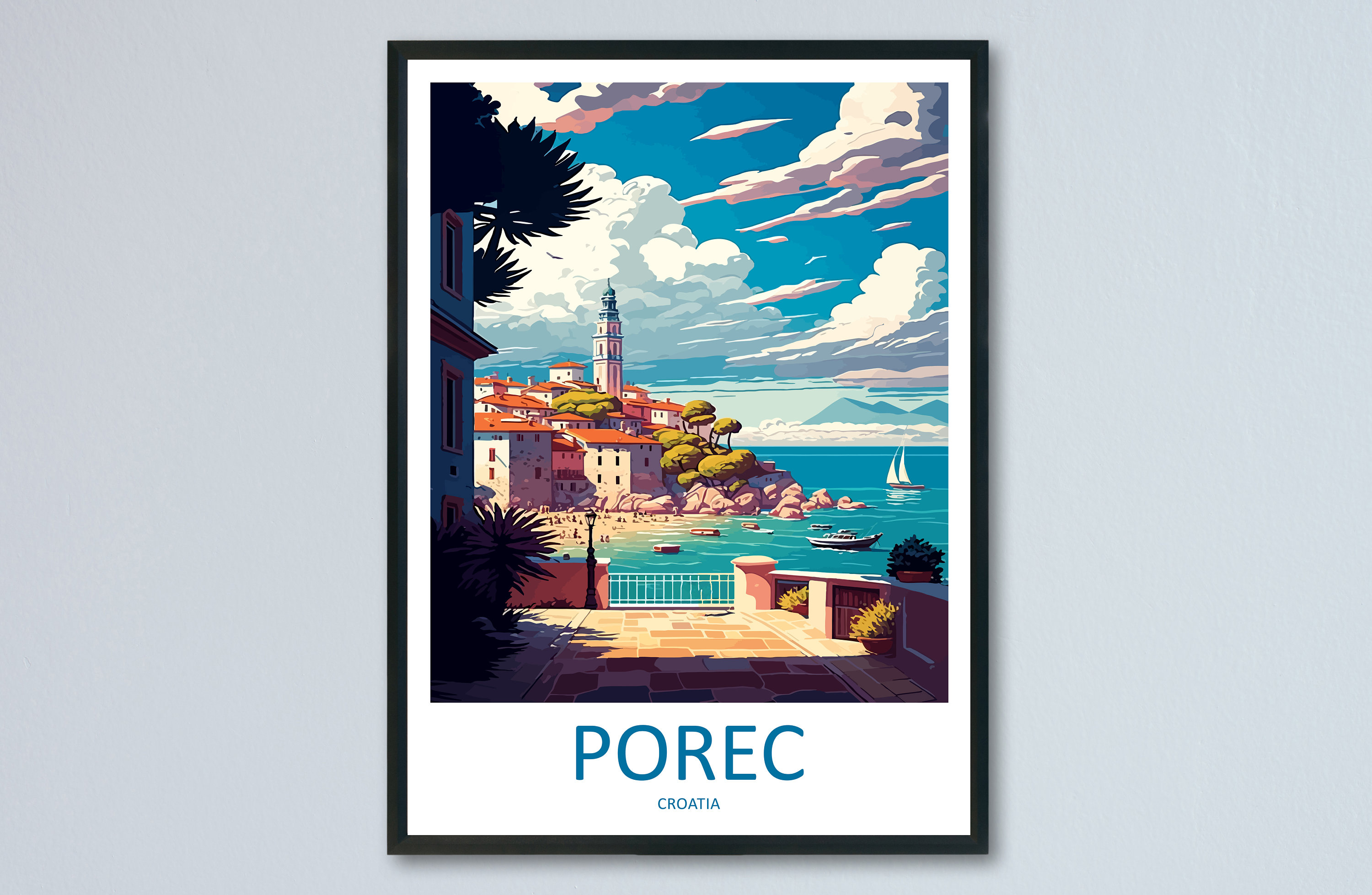 Porec Travel Print Wall Art Porec Wall Hanging Home Décor