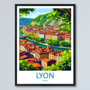Lyon Print Lyon Wall Art for Travel Enthusiast Gift Wall Hanging Lyon France Home Decor Hanging Lyon Travel Print Wall Poster Lyon Decor Art