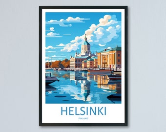 Helsinki Travel Print Wall Art Helsinki Wall Hanging Home Decor Helsinki Gift Art Lovers Wall Art Print Art Finland Wall Print..